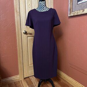Calvin Klein Deep Purple Cape Dress